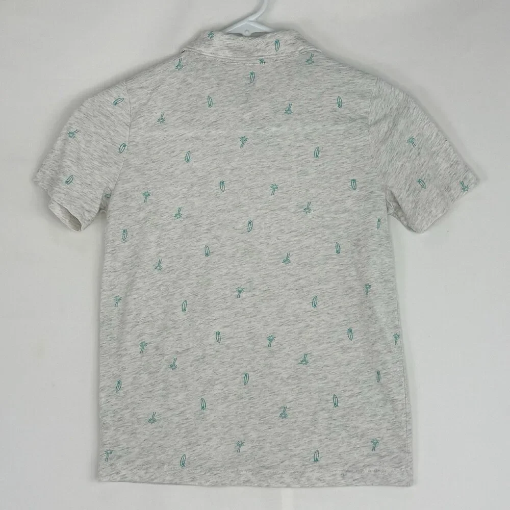 Carter's Big Polo Shirt Boys Size 8/8A Short Sleeve Grey